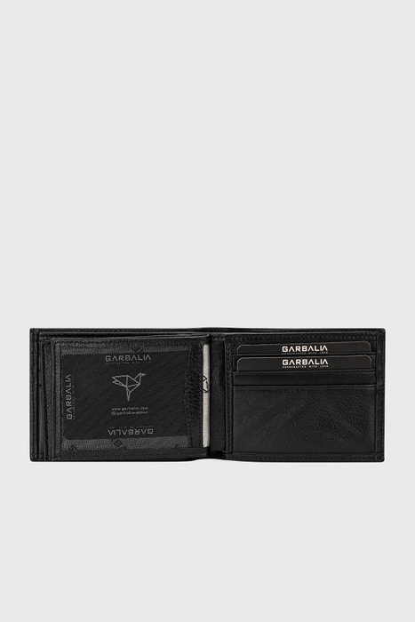 Zoozie Bags Cartera para Hombre Negra, Piel Auténtica, 11x2x8.5 cm